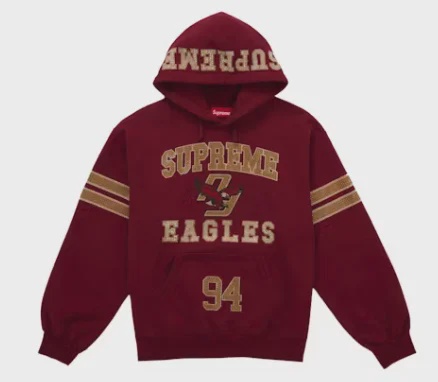Supreme Supreme Rhinestone Eagle Hooded Sweatshirt - Size XXL