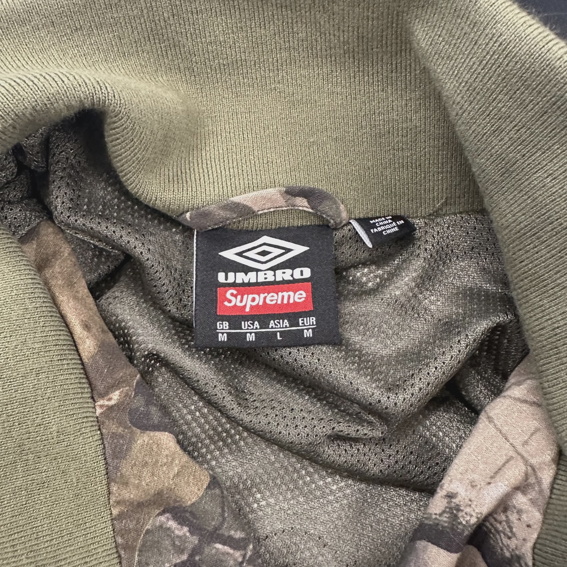 Supreme/Umbro Cotton Ripstop Track Jacket in Realtree Hardwoods Camo • Pre-Owned [3349] - photo 7