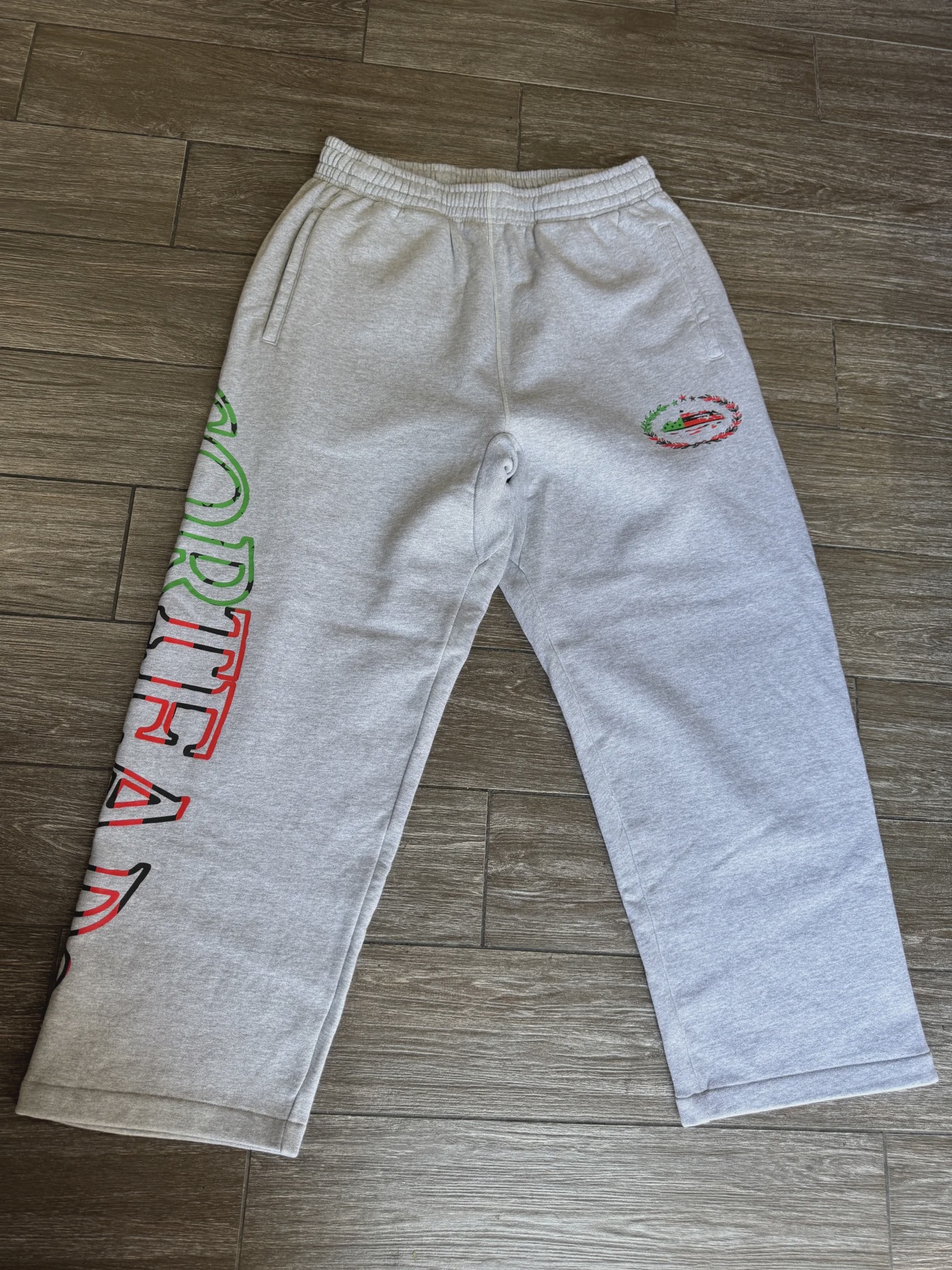 Corteiz x Denim Tears Cortears Royale Open Hem Sweatpant Heather Grey L • Brand New [8066] - photo 2