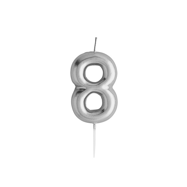 Hootyballoo - Silver Number Candle