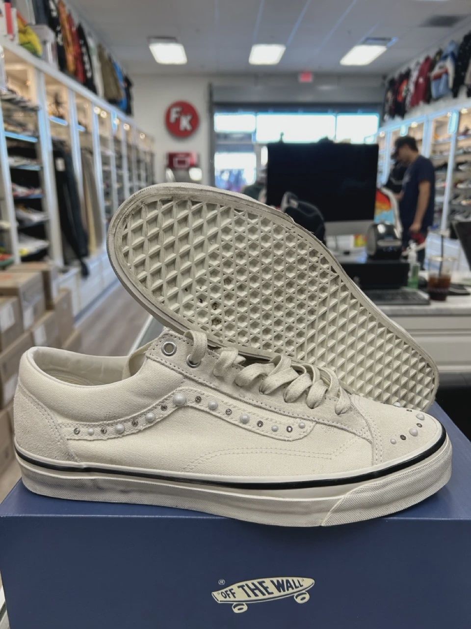 Vans OTW Old Skool 36 Pearlized Pack Marshmallow • Pre-Owned [4385] 2
