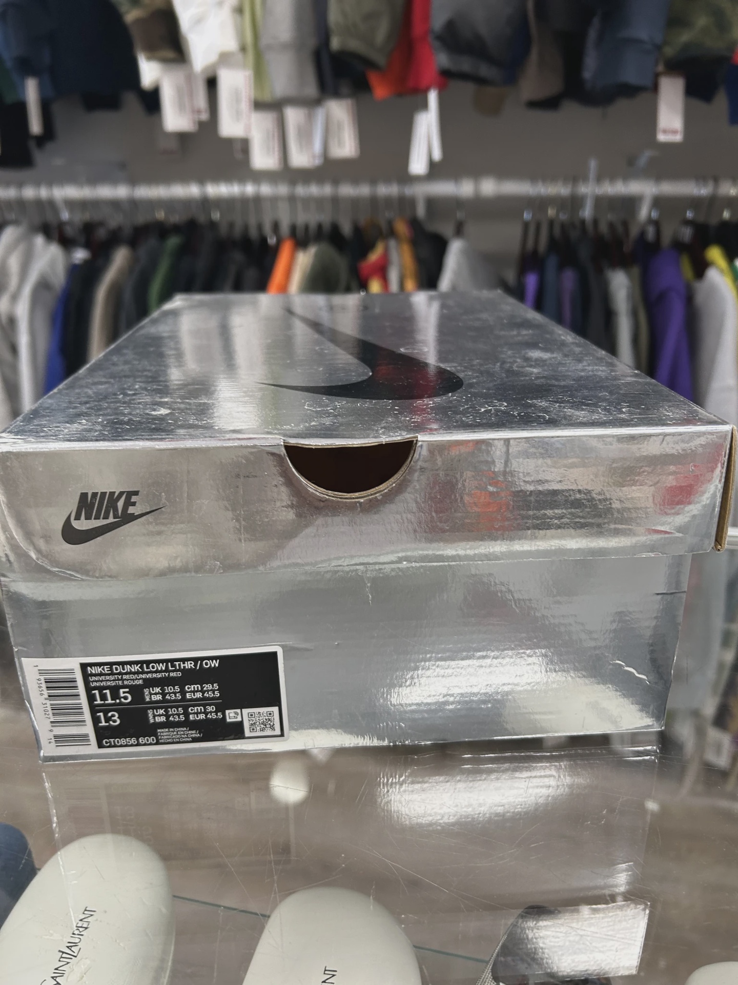 Nike Dunk Low Off-White University Red • Pre-Owned [3894] 3