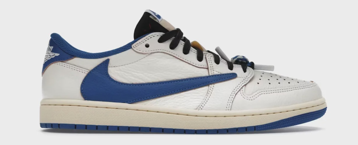 Air Jordan 1 Retro Low Original SP Fragment  x Travis Scott Sail Military Blue • Brand New [4309] - photo 1