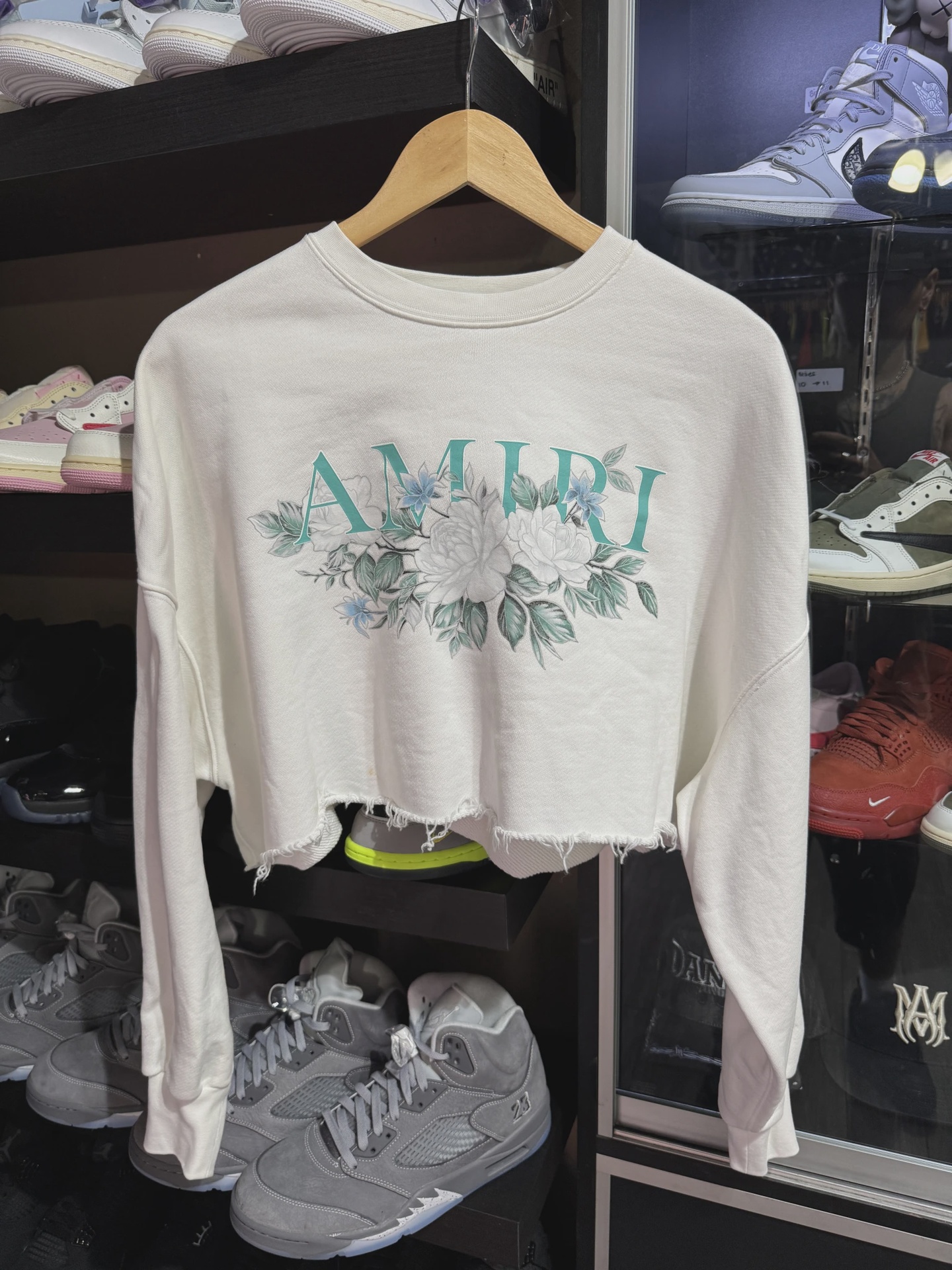 Amiri Womens Cropped White Sweater size XS • Pre-Owned [7806] - photo 1