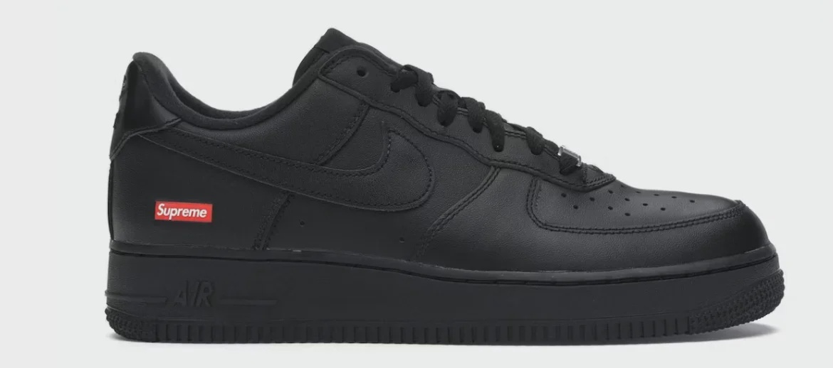 Nike Nike Air Force 1 Low Supreme Black - Size US M 8