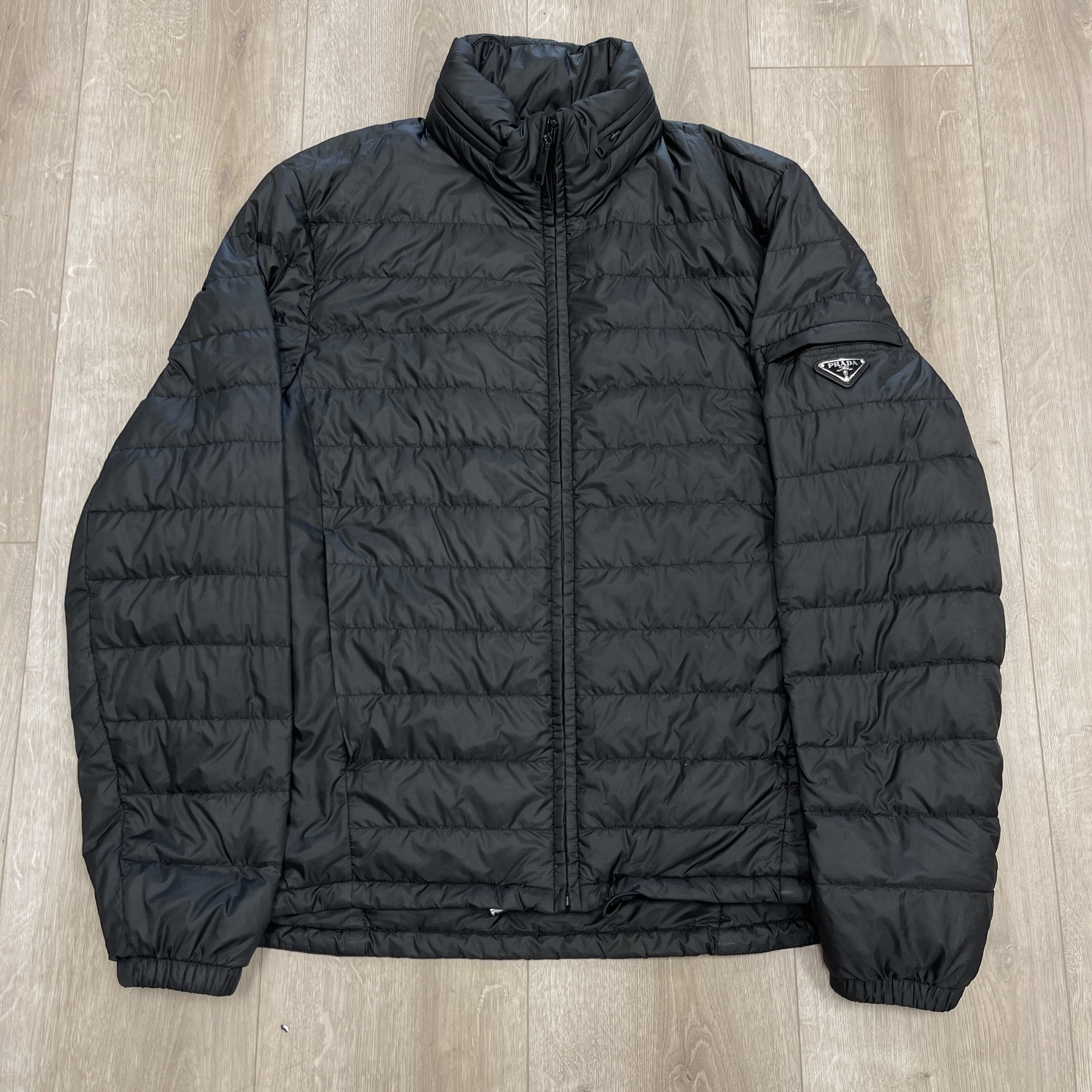 Prada Down Jacket Black with Hood - Pre-Owned