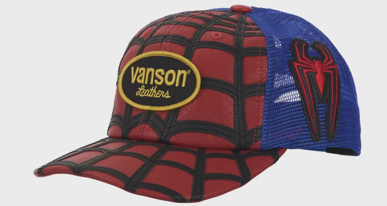 Supreme Supreme Vanson Leathers Spider-Man Mesh Back 6-Panel Hat Red - Size One Size