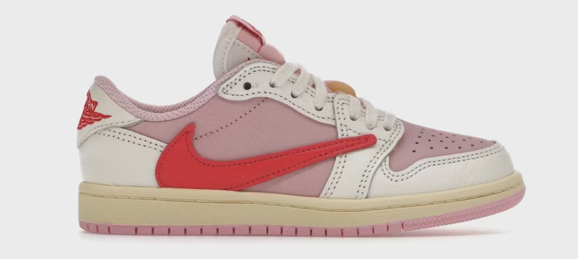 Jordan 1 Retro Low OG SP Travis Scott Sail Tropical Pink (PS) • Brand New [9359]