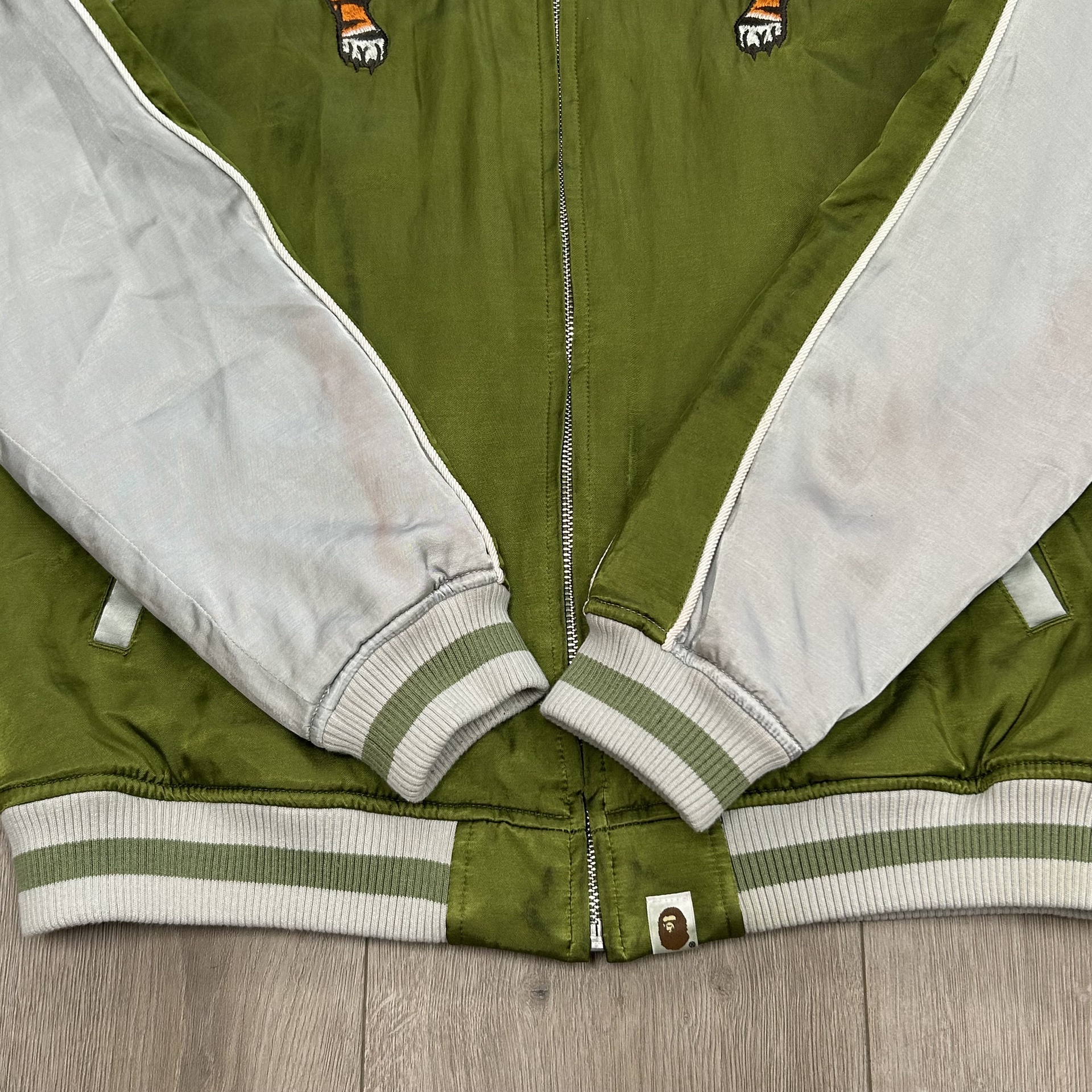 BAPE Tiger Souvenir Jacket Green - Pre-Owned 3