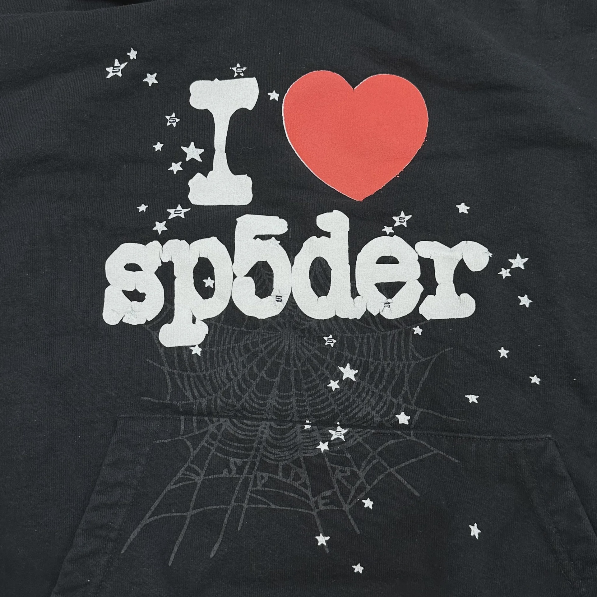 Sp5der I Heart SP5 Souvenir Hoodie Black • Pre-Owned [7894] - photo 3