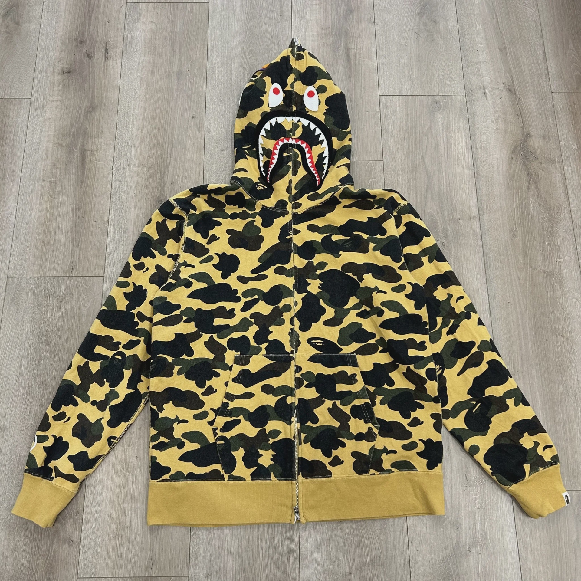 A Bathing Ape A Bathing Ape (BAPE) 1st Camo Shark Full Zip Hoodie - Size XXL