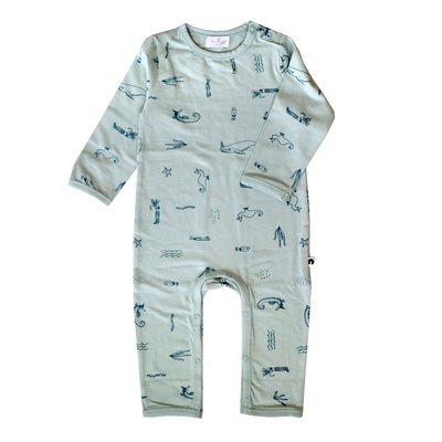 UNDER THE SEA LONG SLEEVE ROMPER