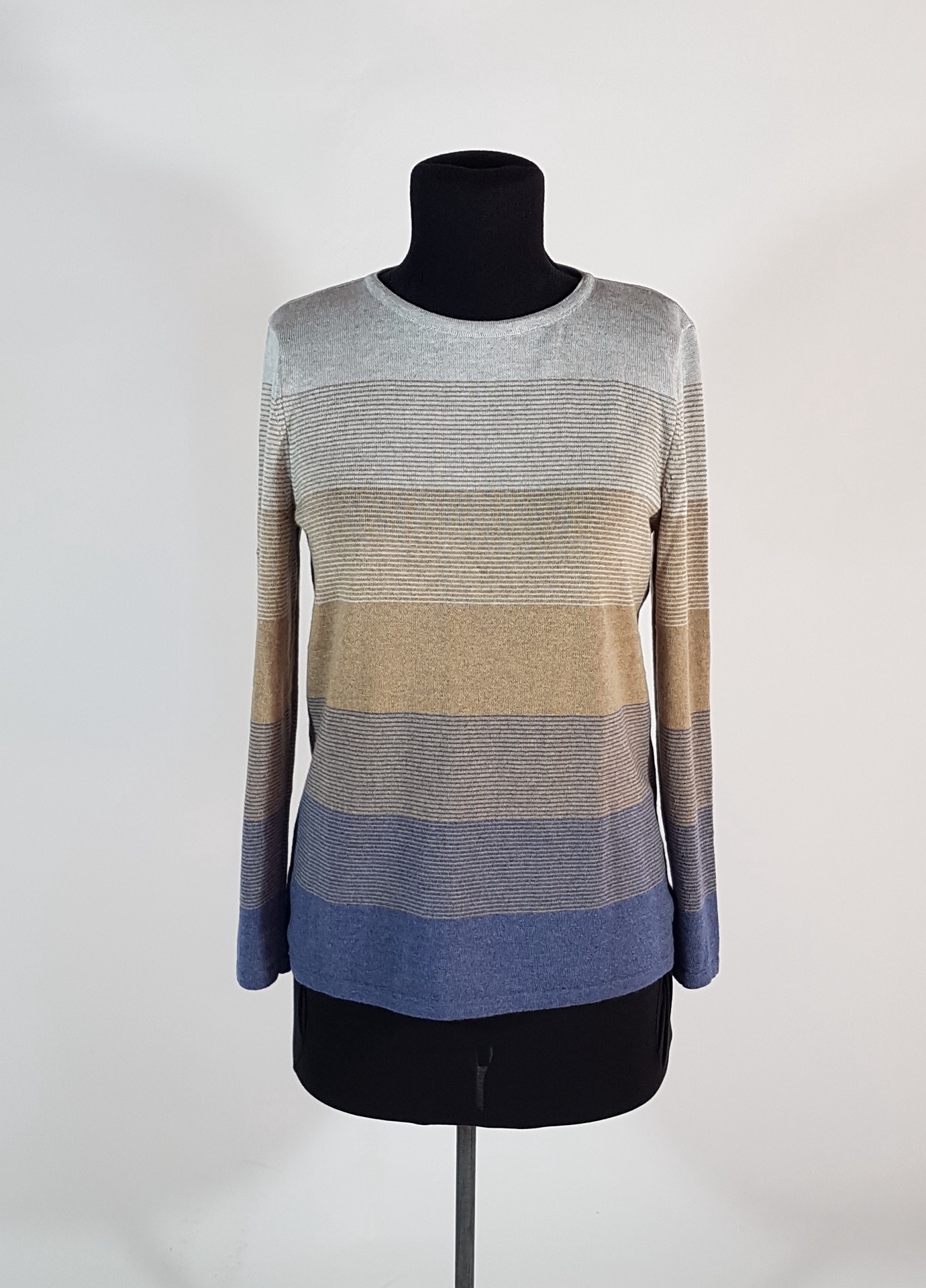 WIDE NECK JUMPER - DENIM/SESAME/SILVER
