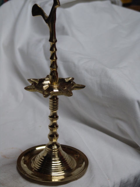 Brass Oil Lamp - Large 12"