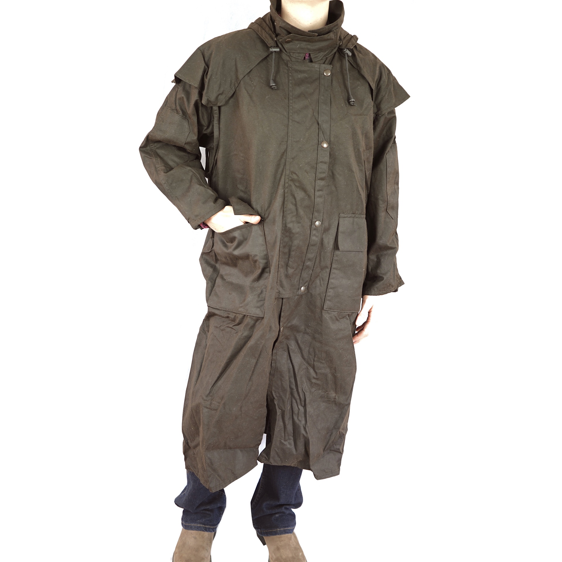 Bulldust Full hooded Oilskin Coat | Oilskin | Bendigo Country Clothing