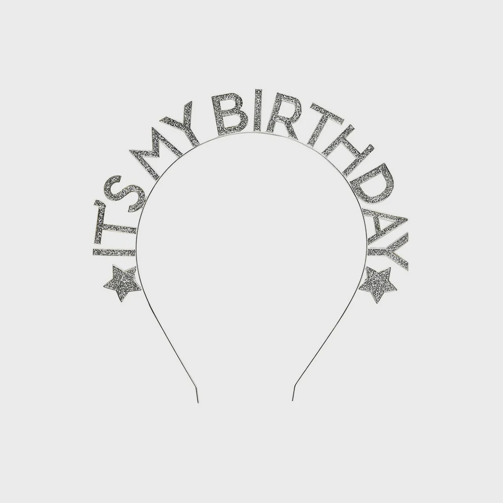 Hootyballoo - 'Happy Birthday' Glitter Metal Headband
