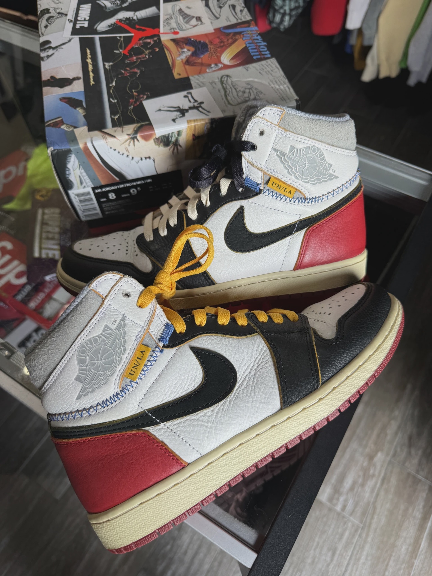 Air Jordan 1 Retro High Union Los Angeles Black Toe • Pre-Owned [8040] 3