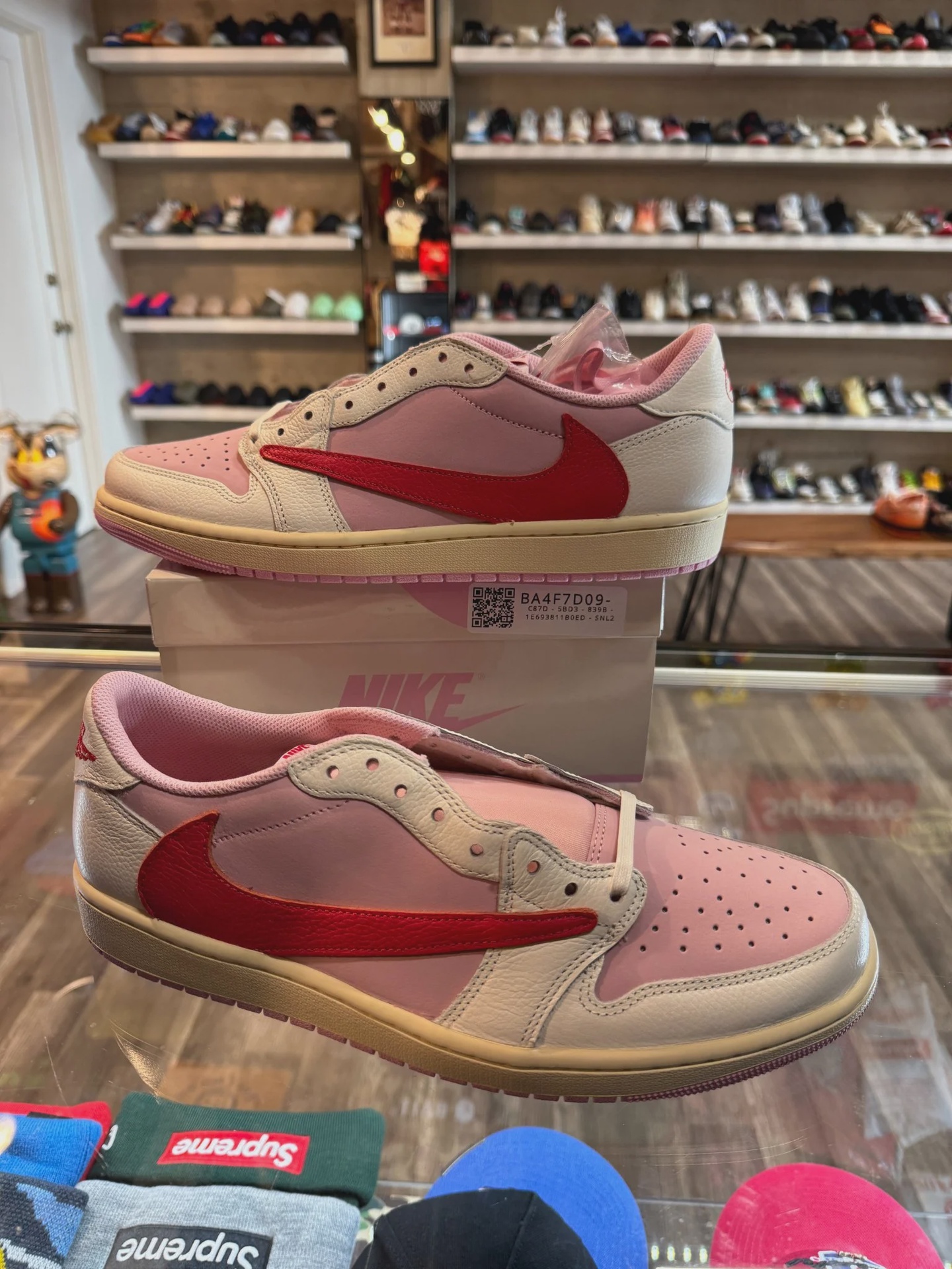 Jordan Air Jordan 1 Retro Low Original SP Travis Scott Sail Tropical Pink - Size US M 12
