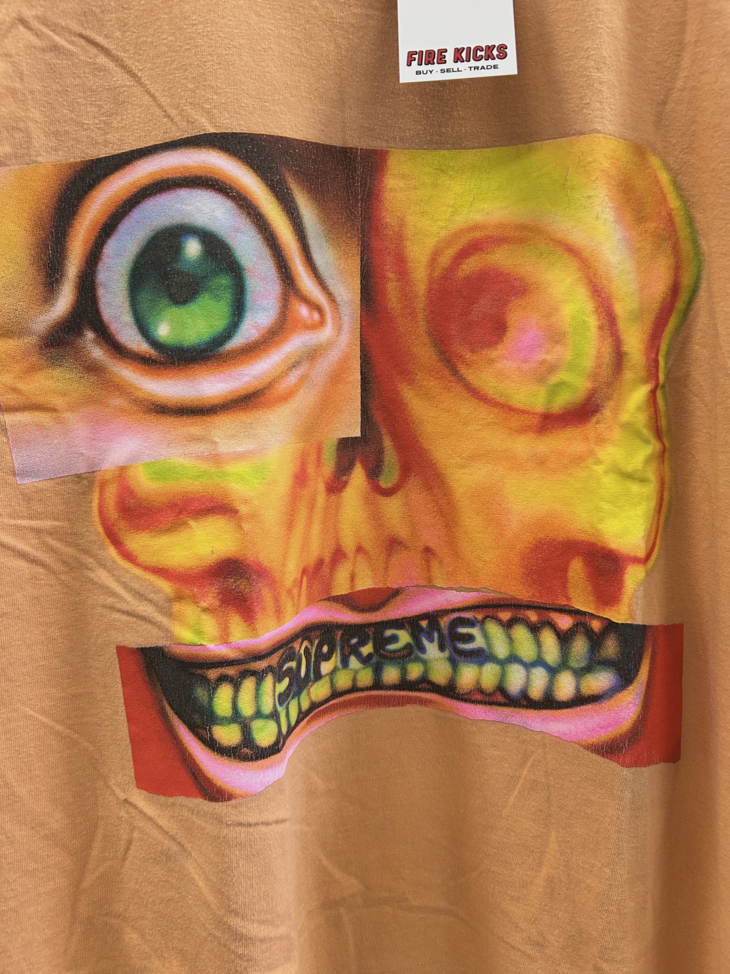 FW21 Supreme Face Tee 'Peach' • Pre-Owned [7732] 2