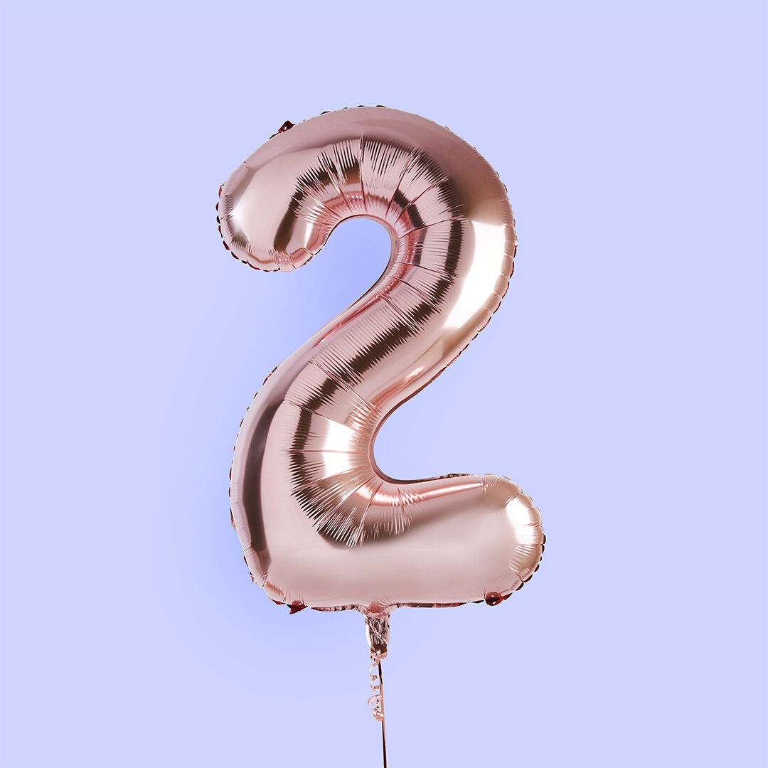 Hootyballoo - Rose Gold Number Foil 34" Balloon