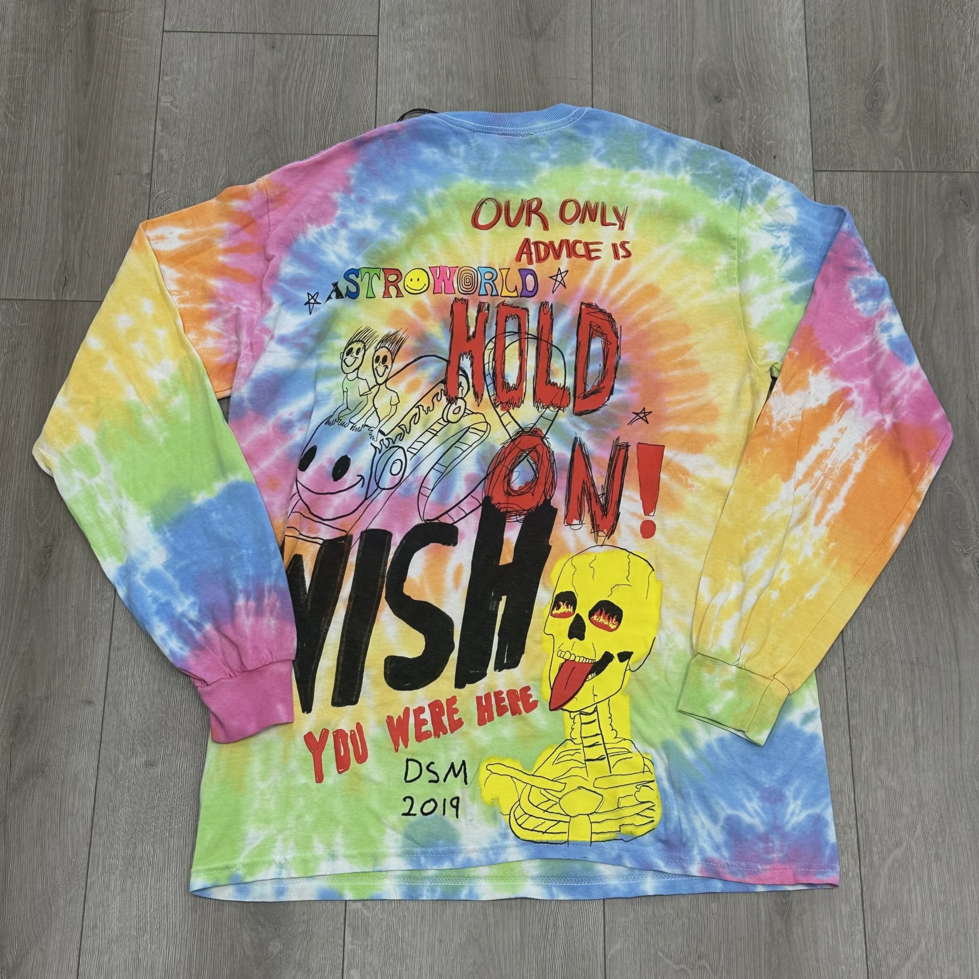 Travis Scott Astroworld x DSM Down To Earth Tee Tie Dye • Brand New [1844] 3