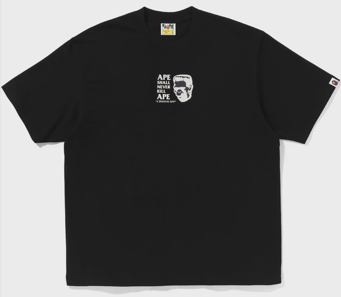 BAPE FRANKENSTEIN BAPE LOGO RELAXED FIT TEE - Size XL