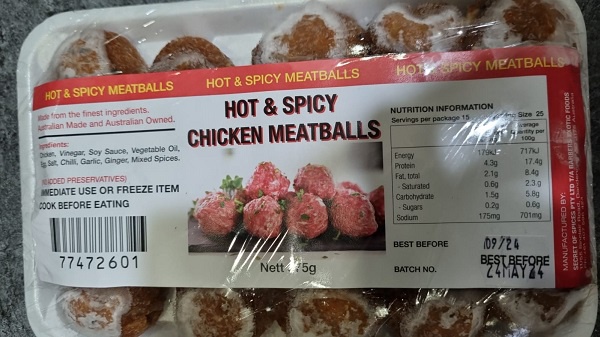 Red Pepper Hot & Spicy Chicken Meatballs 375g