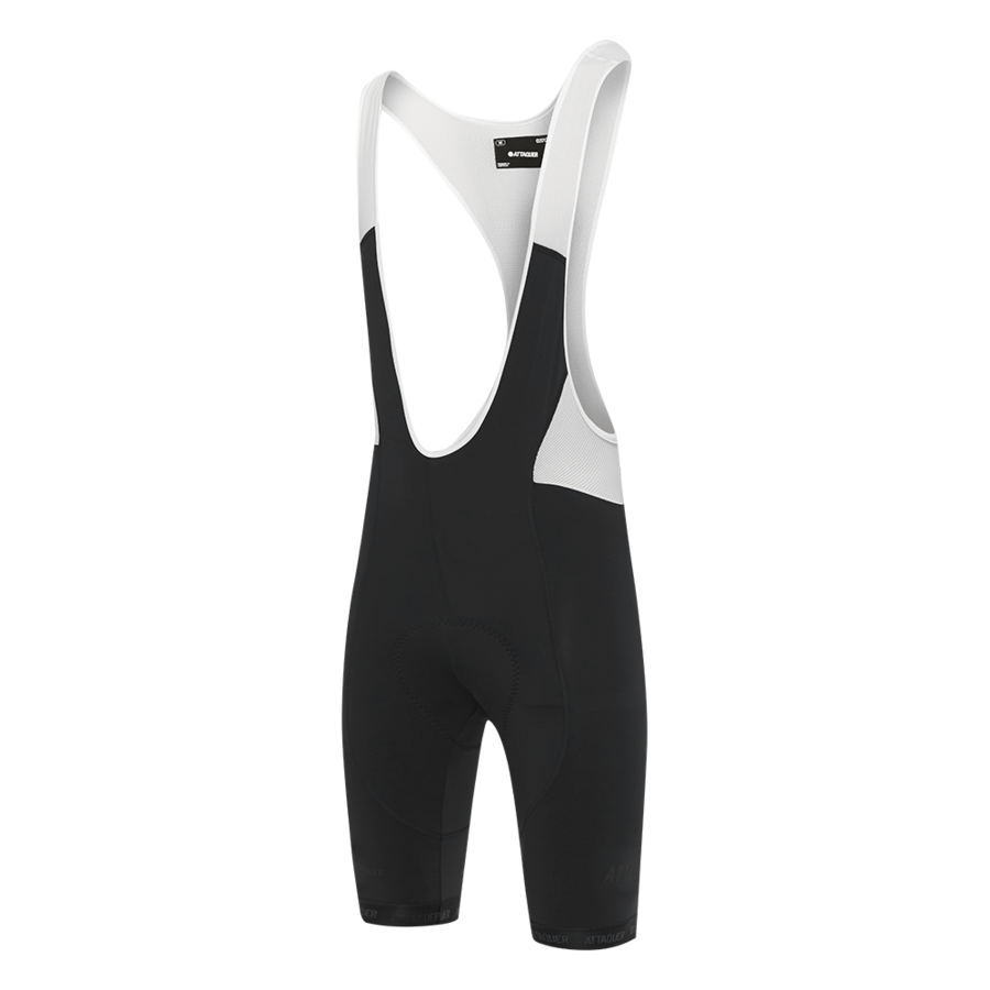ATQ Mens All Day Bib Short Black/Tonal Reflective Logo