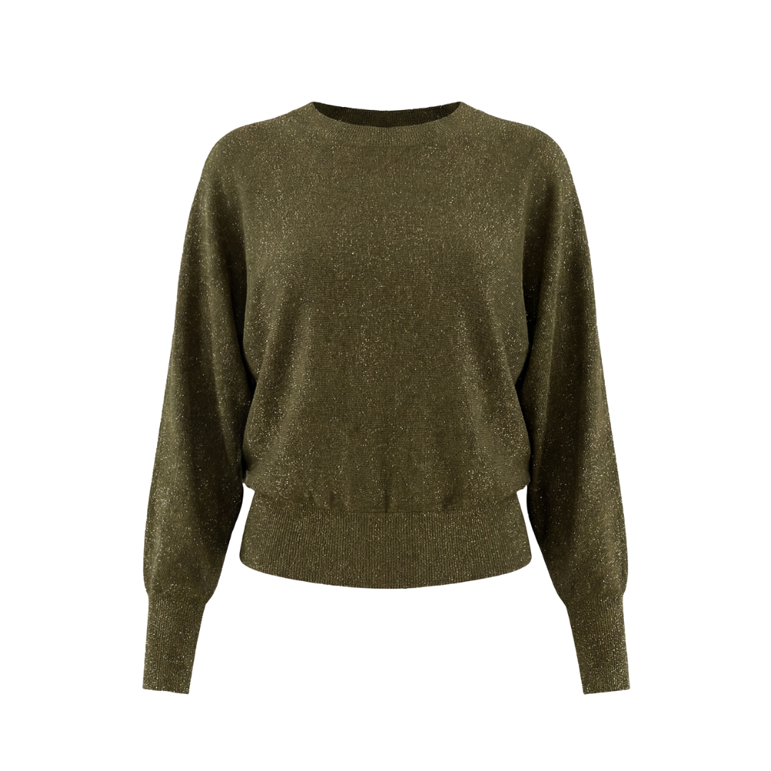 Dana Metallic Bat Sleeve Pullover · Beech Green — foto 1