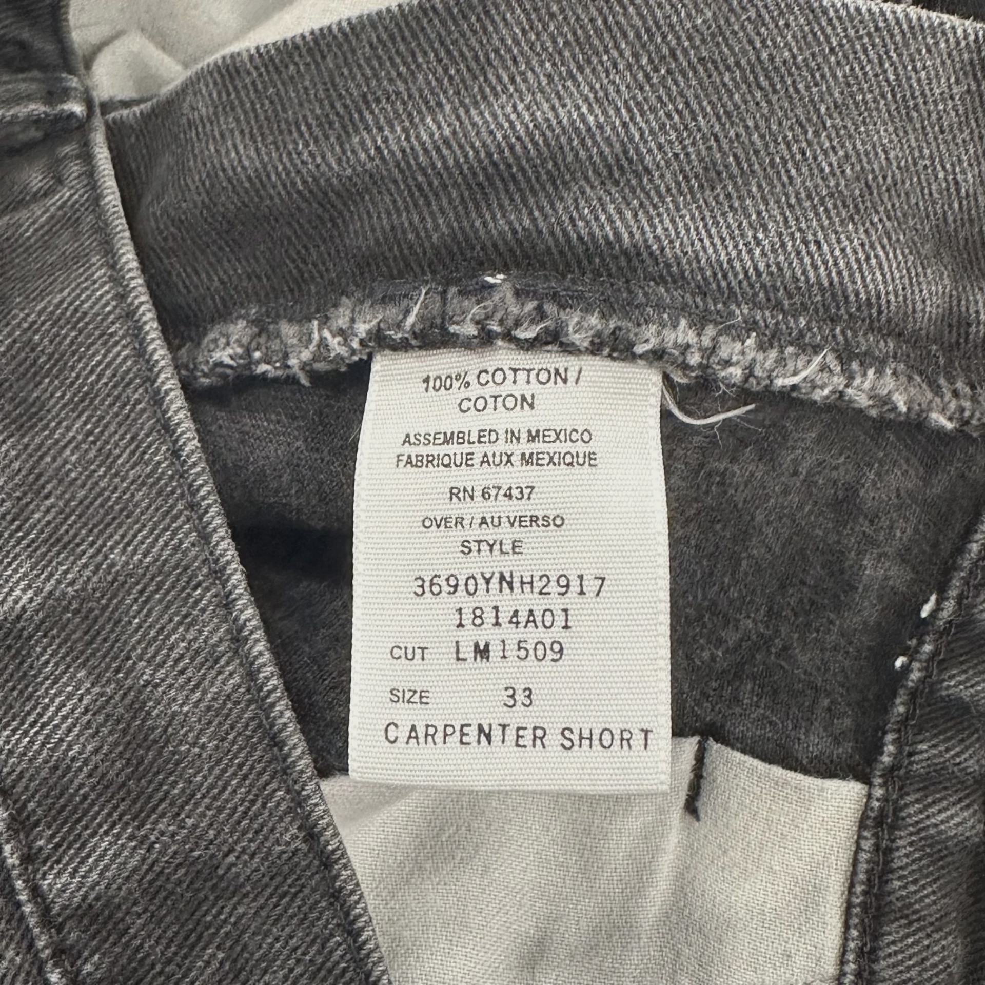 vintage Polo Jeans Co. Ralph Lauren black carpenter denim shorts • Pre-Owned [7273] - photo 3