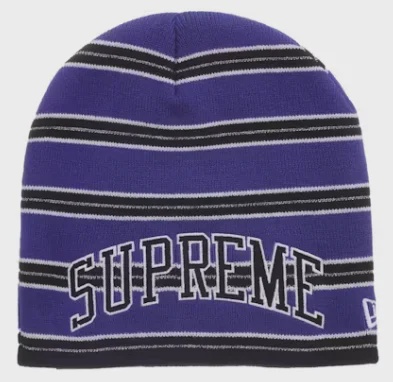 Supreme New Era Stripe Beanie • Brand New [0656] - photo 1