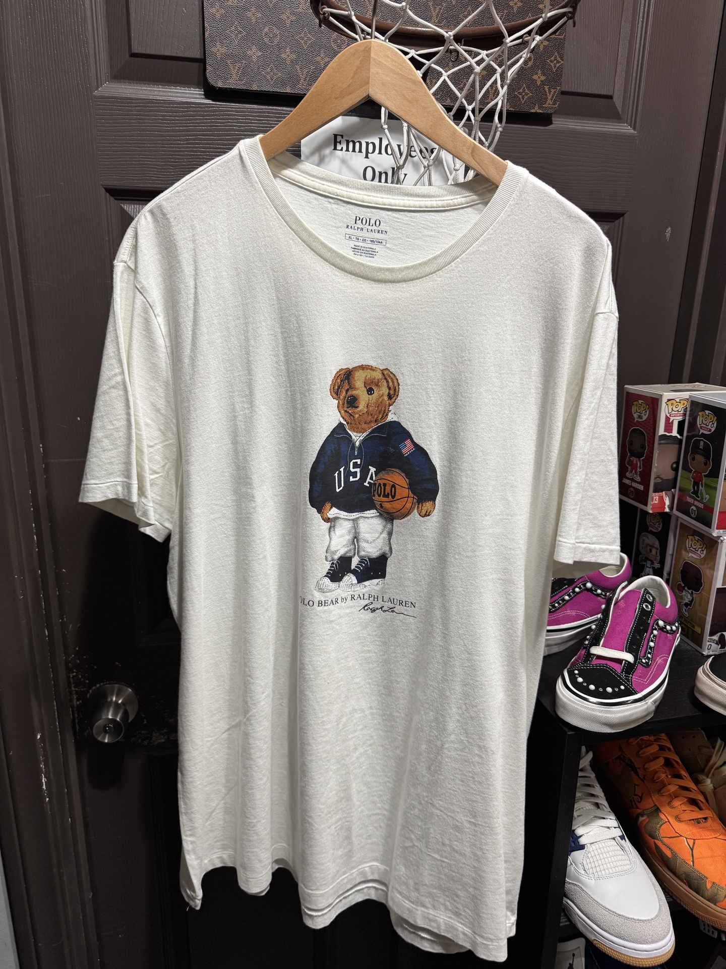Polo Ralpg Lauren Bear Basketball Logo Tee