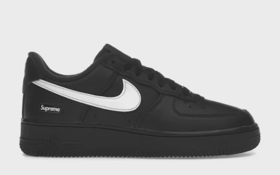 Nike Air Force 1 Low Supreme Black White • Brand New [3322]
