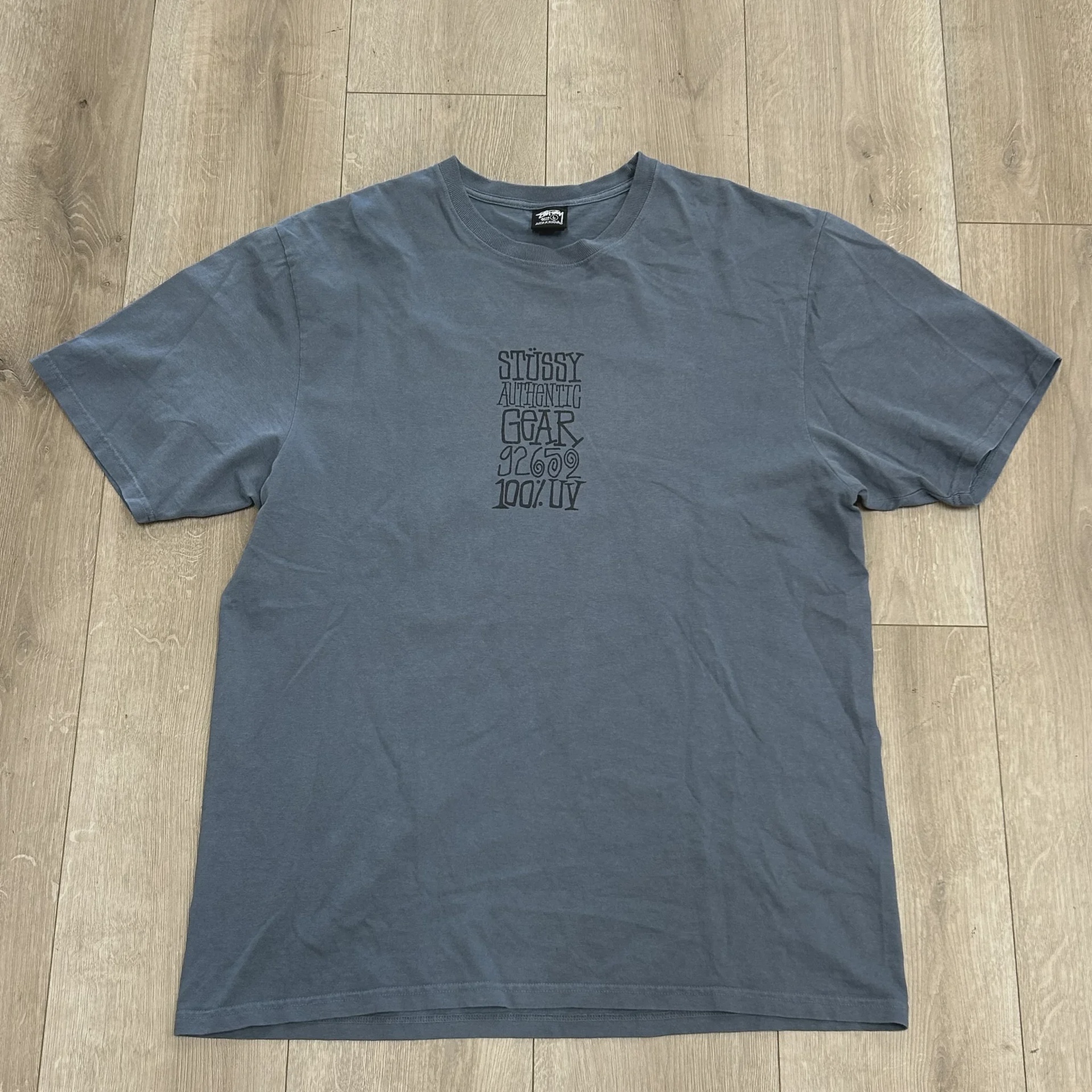 Stussy Authentic Gear Pigment Dyed Tee Navy • Pre-Owned [6130]