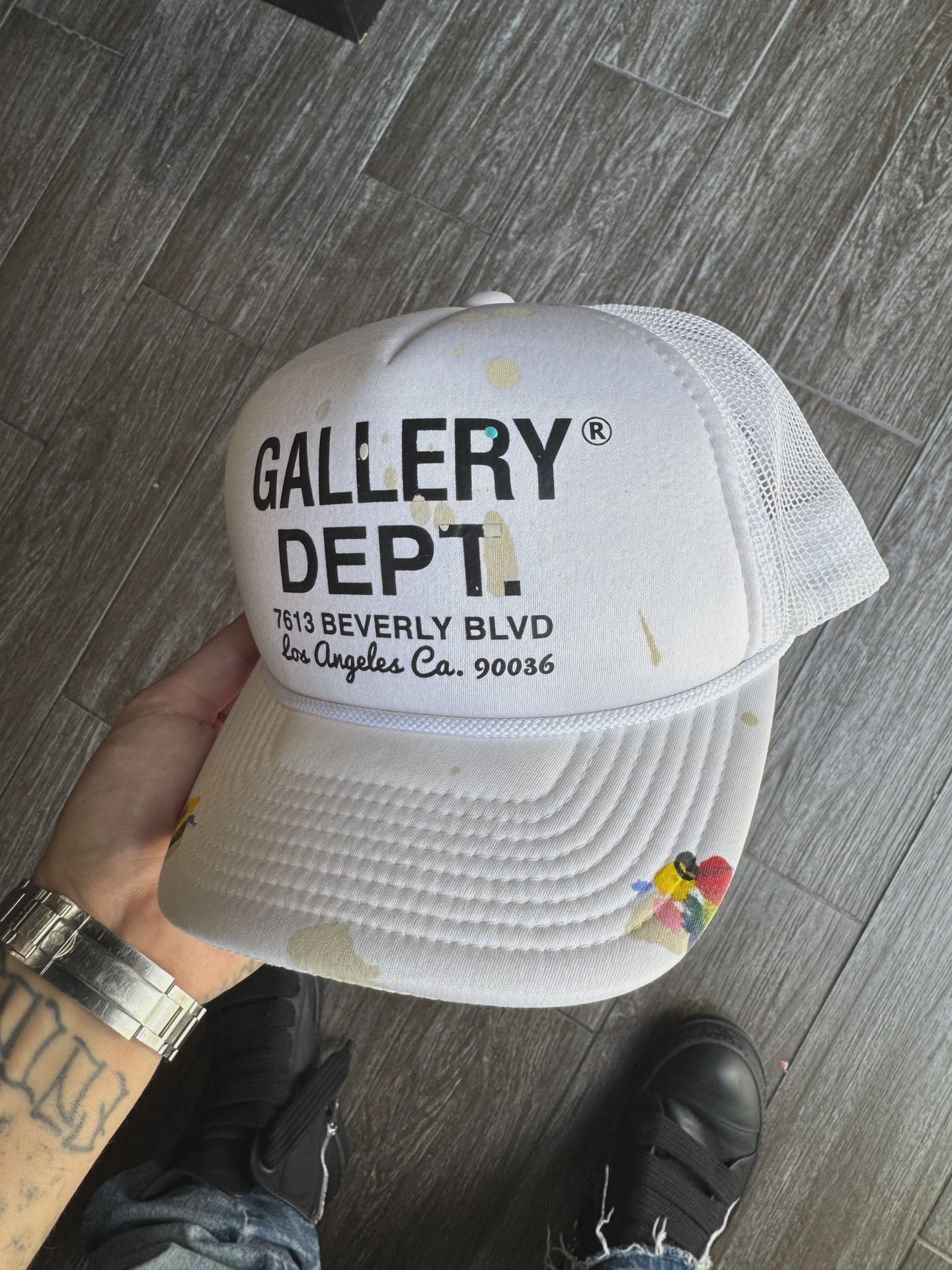 Gallery dept White Splatter Trucker • Pre-Owned [6641]