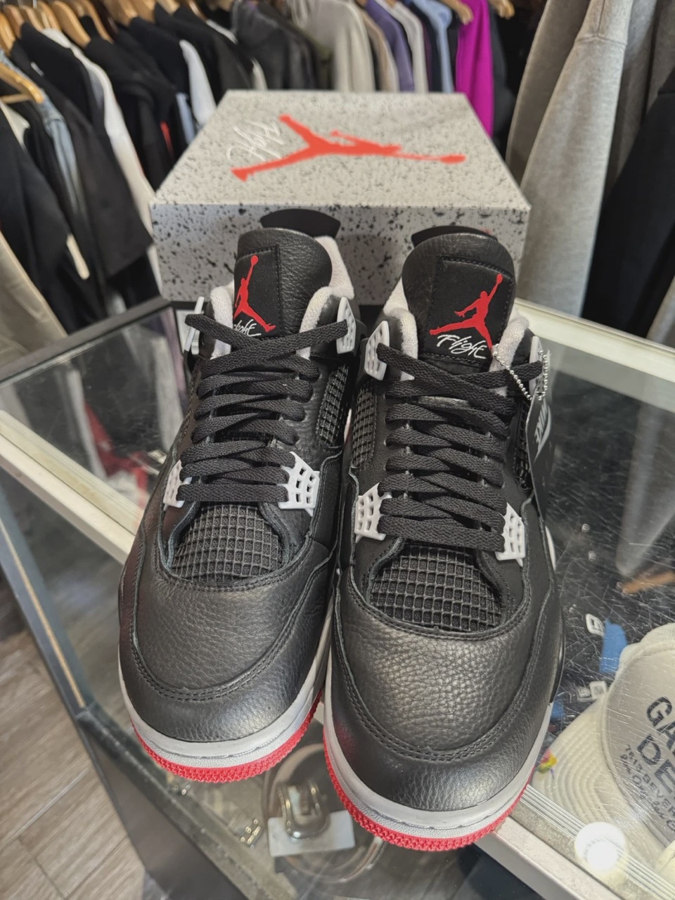 Air Jordan 4 Retro Black Red Reimagined • Pre-Owned [7032] 2