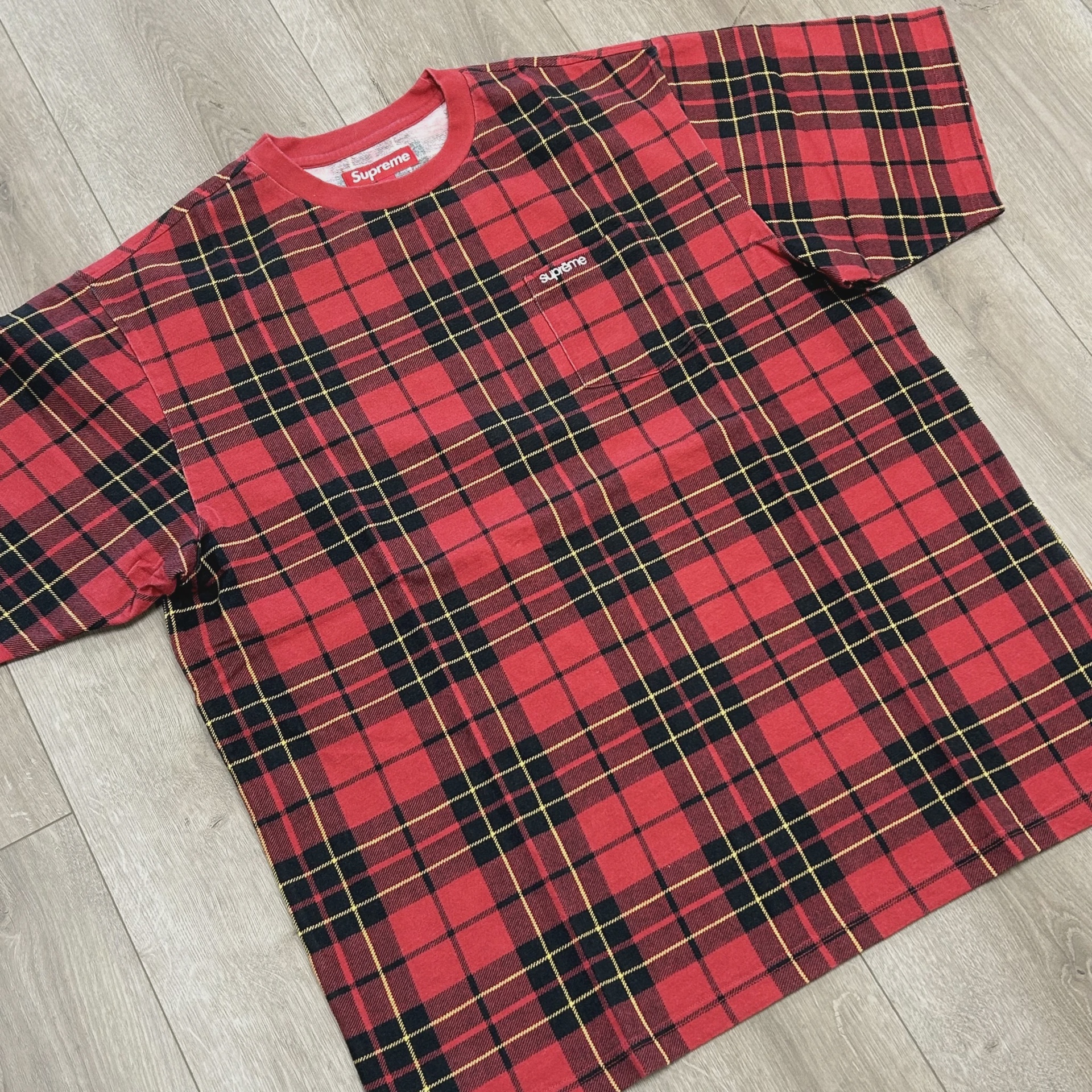 Supreme S/S Plaid Pocket Tee (FW23) • Brand New [2891] 4