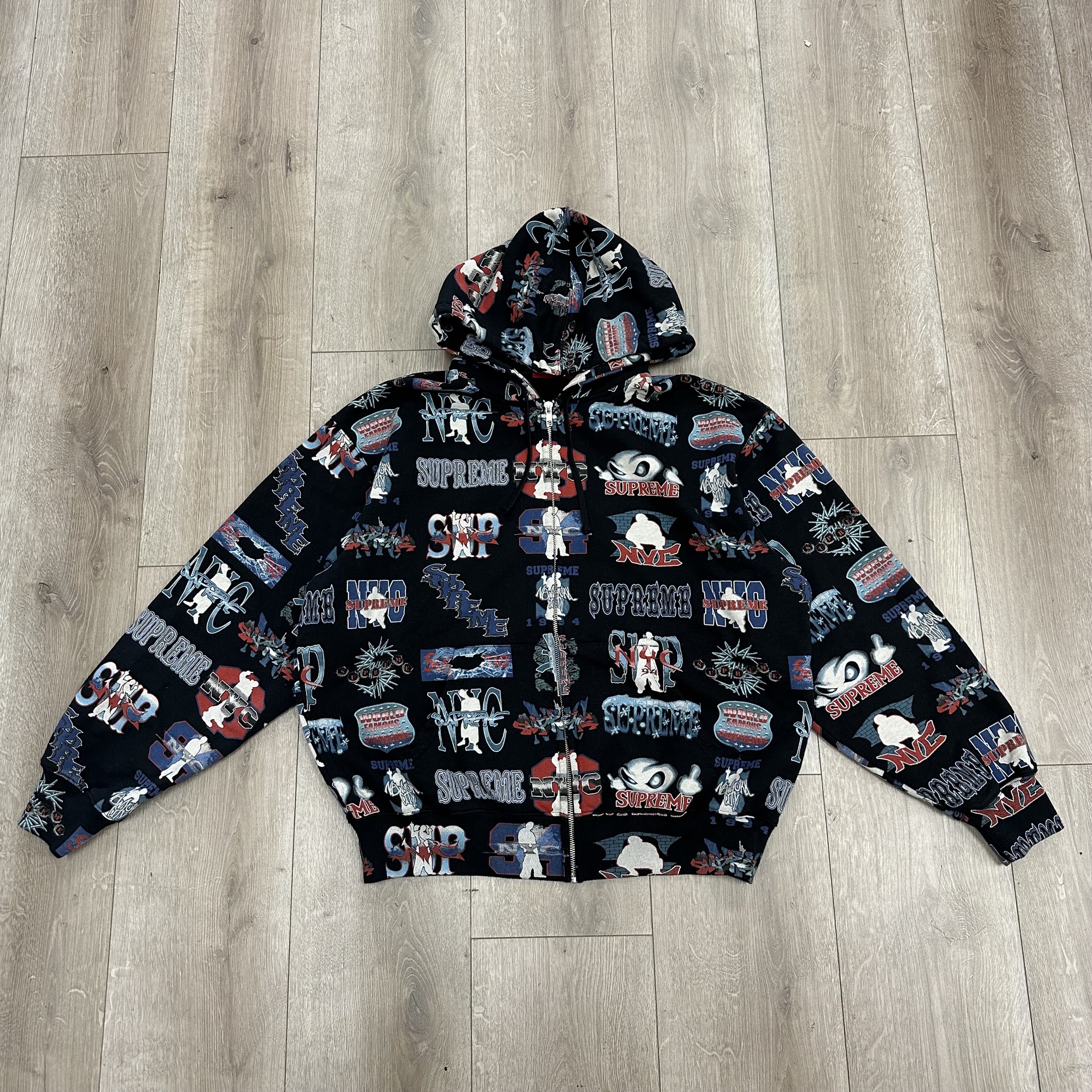 Supreme Flash Zip Up Hooded Sweatshirt • Pre-Owned [9720] - photo 3
