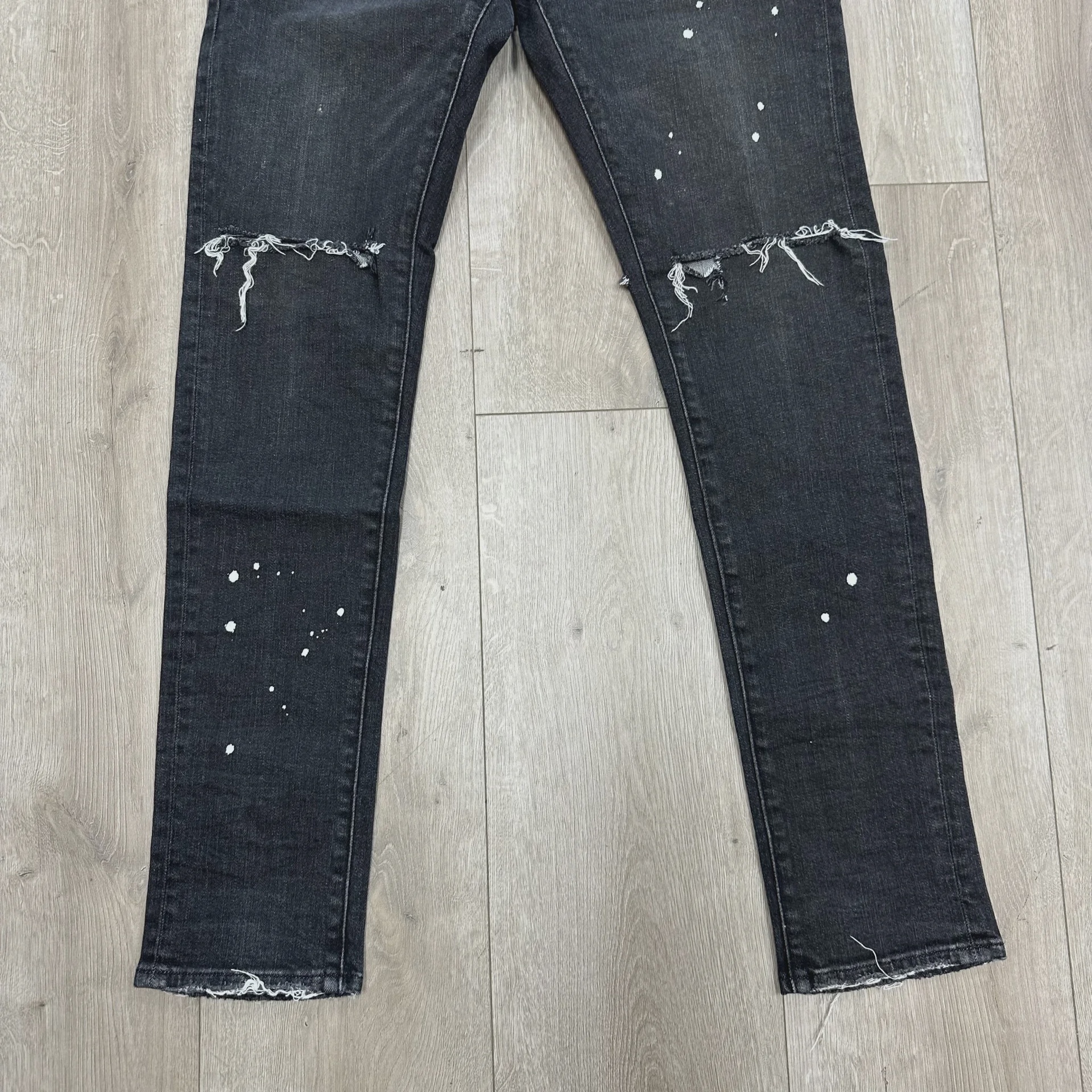 Purple Brand Black Skinny Paint Splatter • Pre-Owned [6134] - photo 7