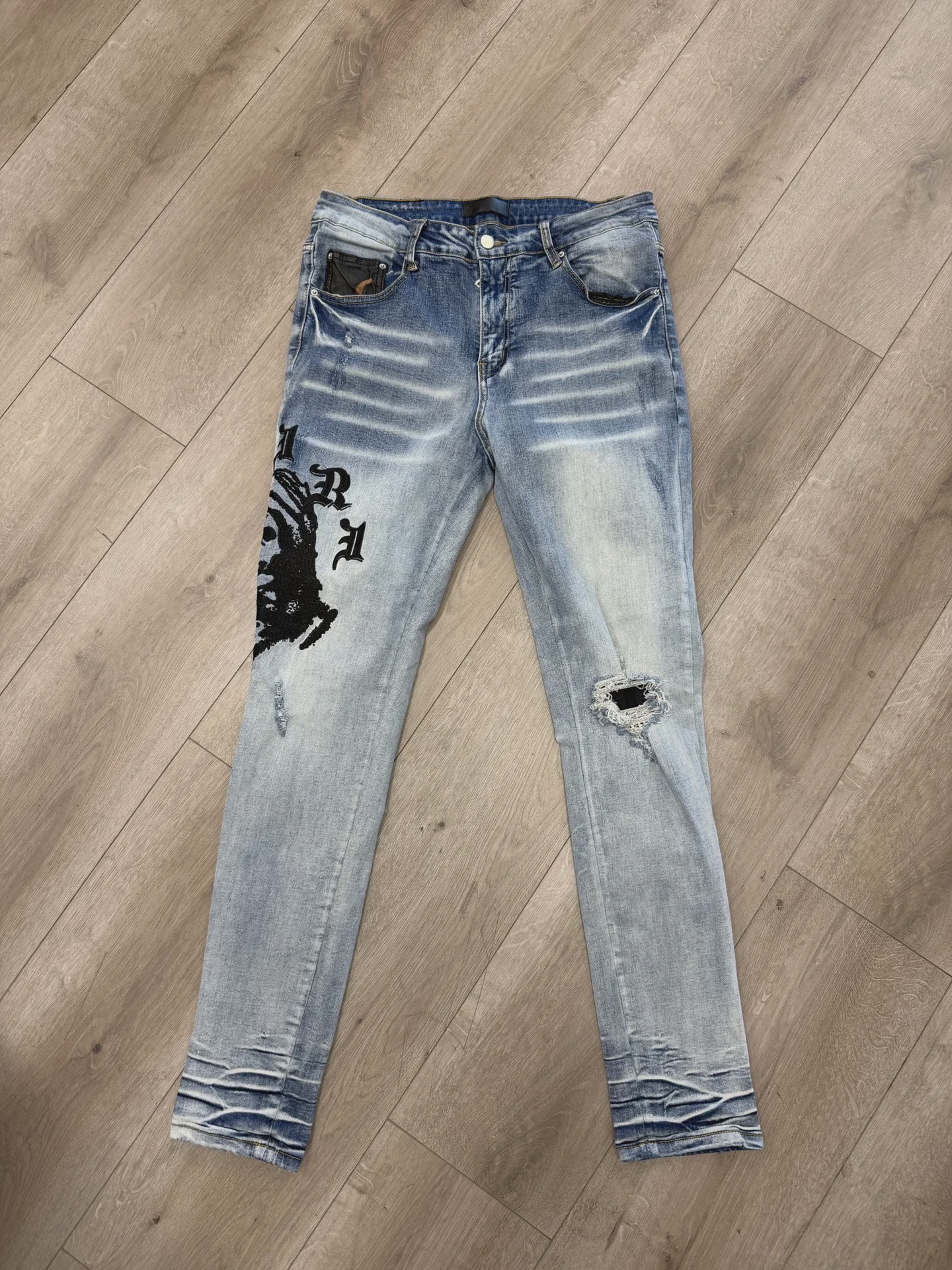 AMIRI x Wes Lang "Reaper Logo" skinny jeans  • Pre-Owned [2475] - photo 1