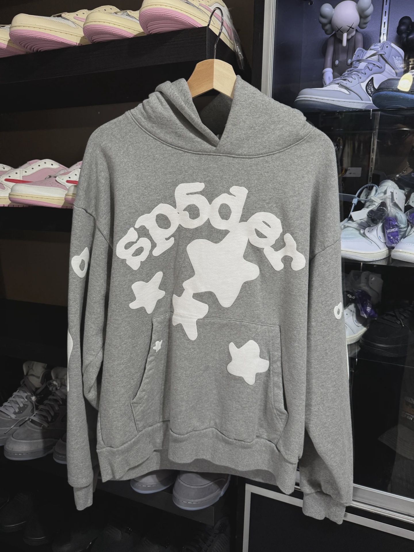 Sp5der Sp5der hoodie Grey L - Size L