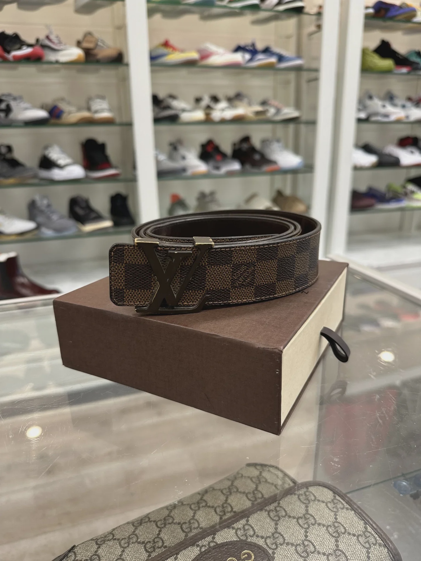 Louis Vuitton Damier Ebene Belt size 110/96 fits US 36 • Pre-Owned [1576] - photo 1
