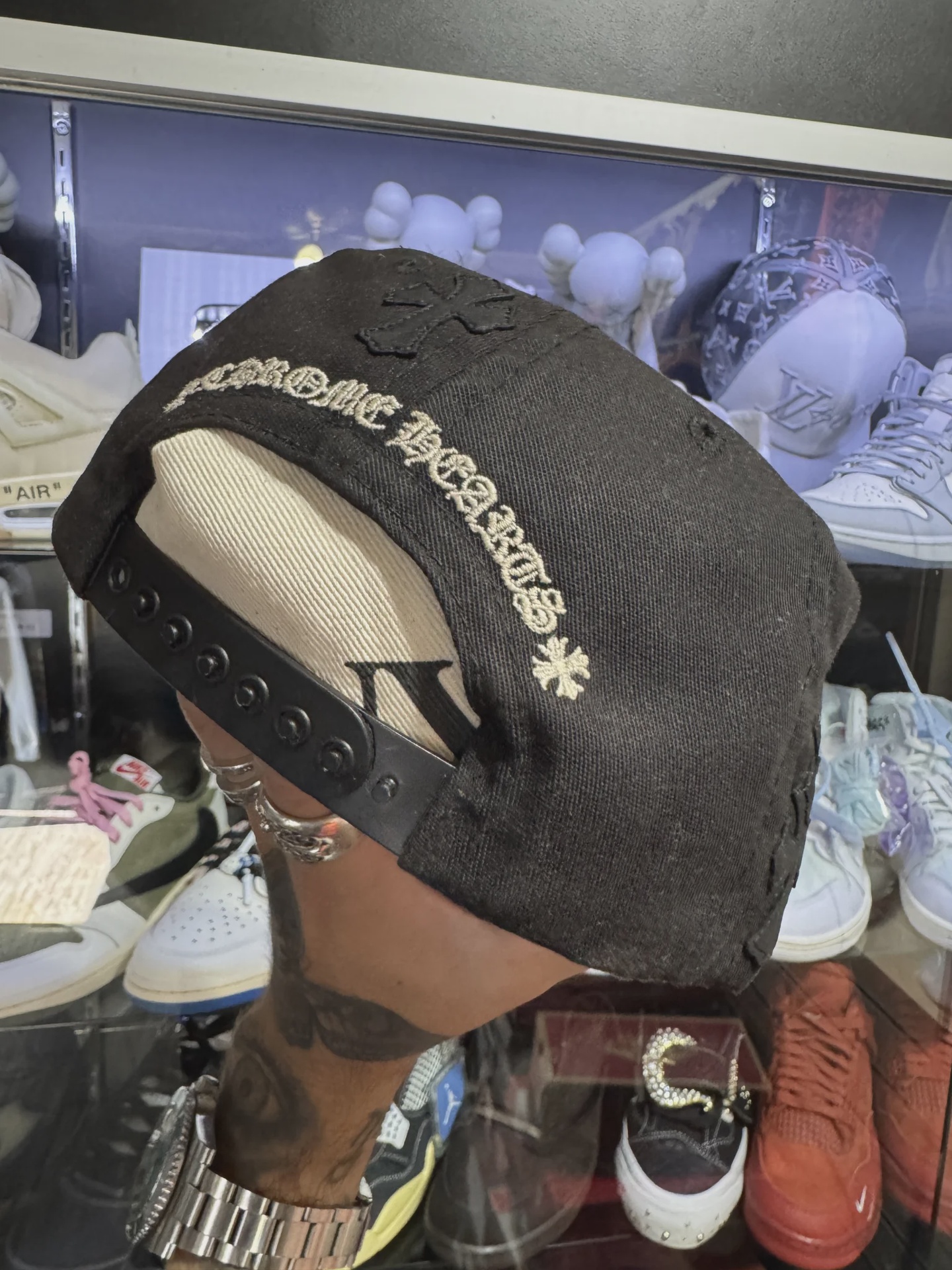 Chrome Hearts Black and Grey Cross Patch Hat • Pre-Owned [3696] - photo 6