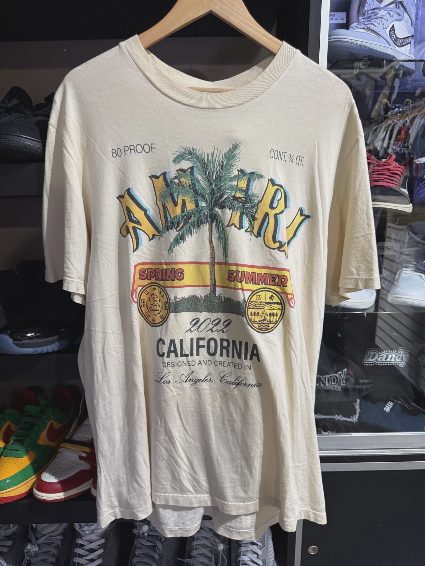 AMIRI Beige Other Materials T-shirt Yellow • Pre-Owned [5558]