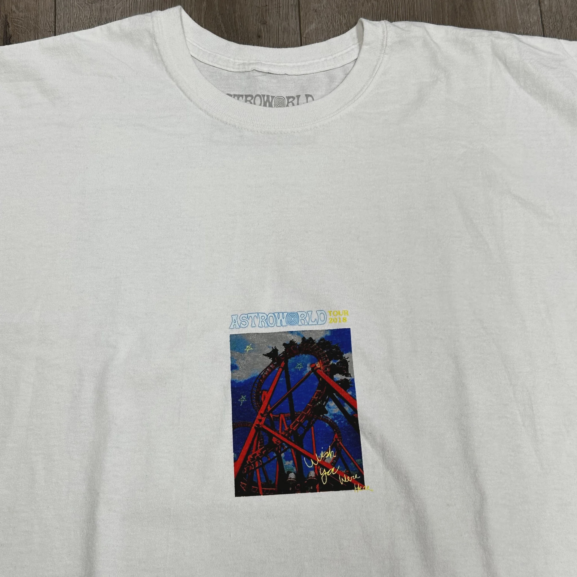 Travis Scott Astroworld "Wish You Were Here" Tour Roller Coaster Tee • Brand New [6355] - photo 6