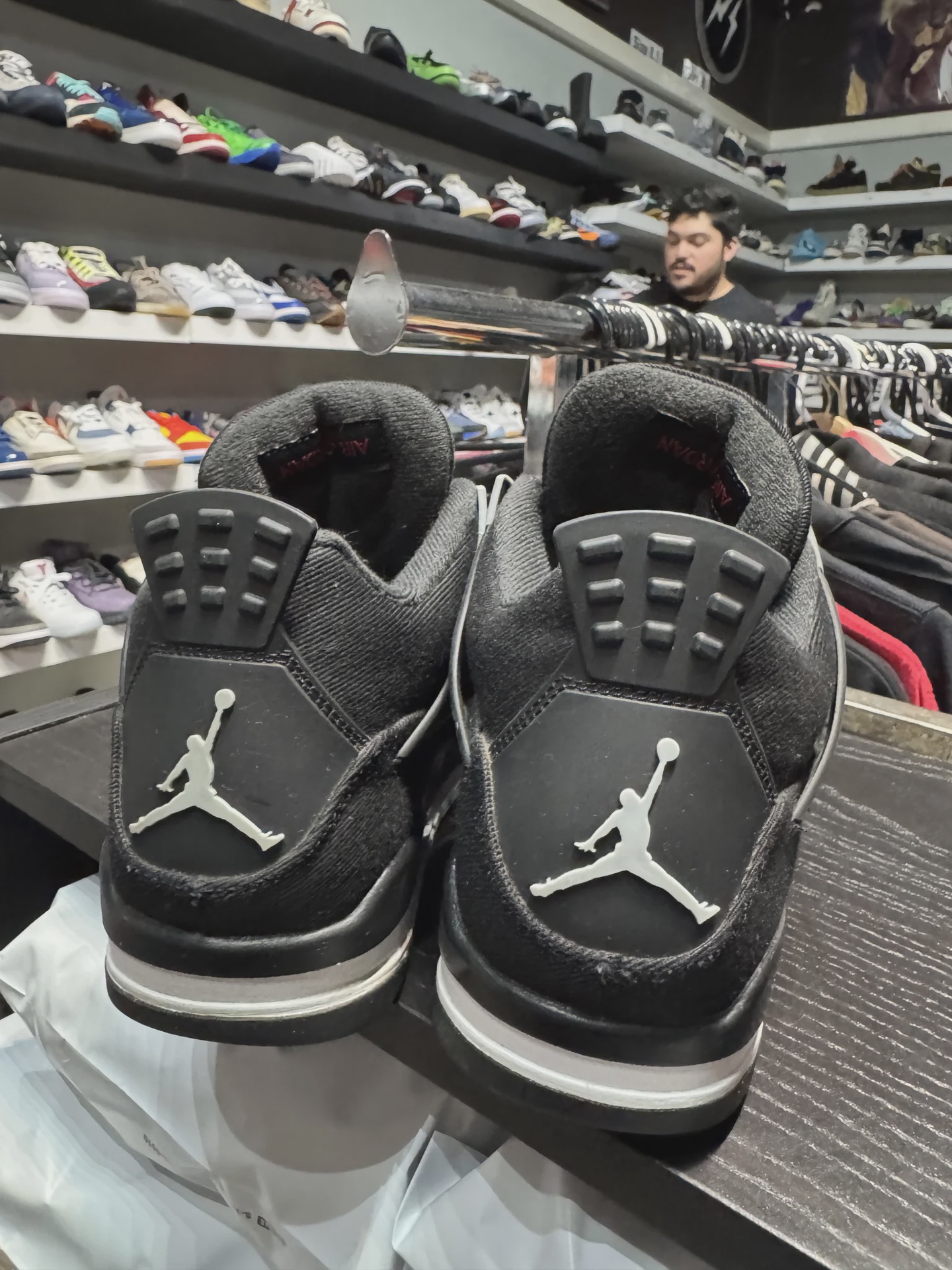 Air Jordan 4 Retro SE Black Canvas (No Box) • Pre-Owned [2882] - photo 3