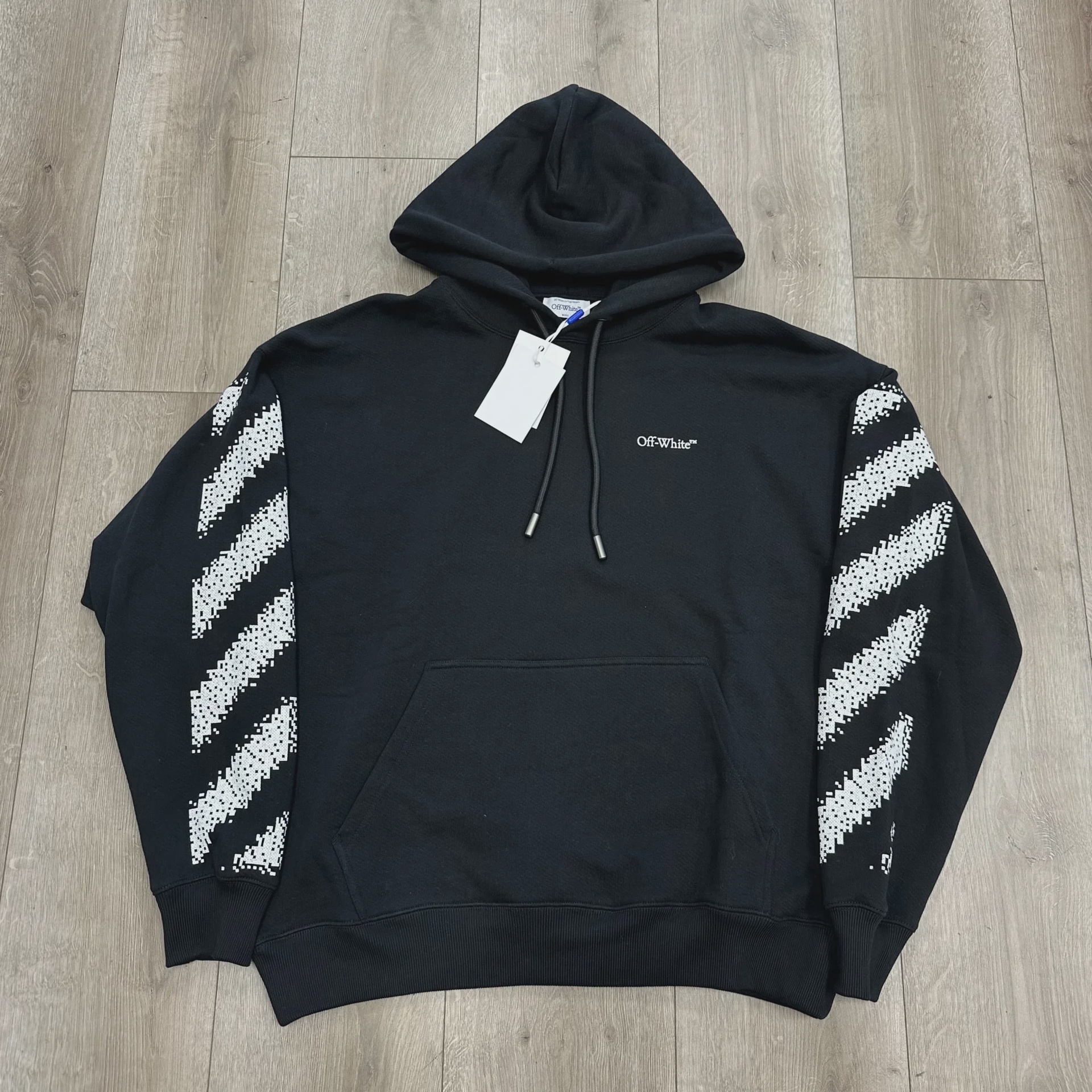 Off-White Off-White Pixel Diagonal Skate Hoodie - Size L