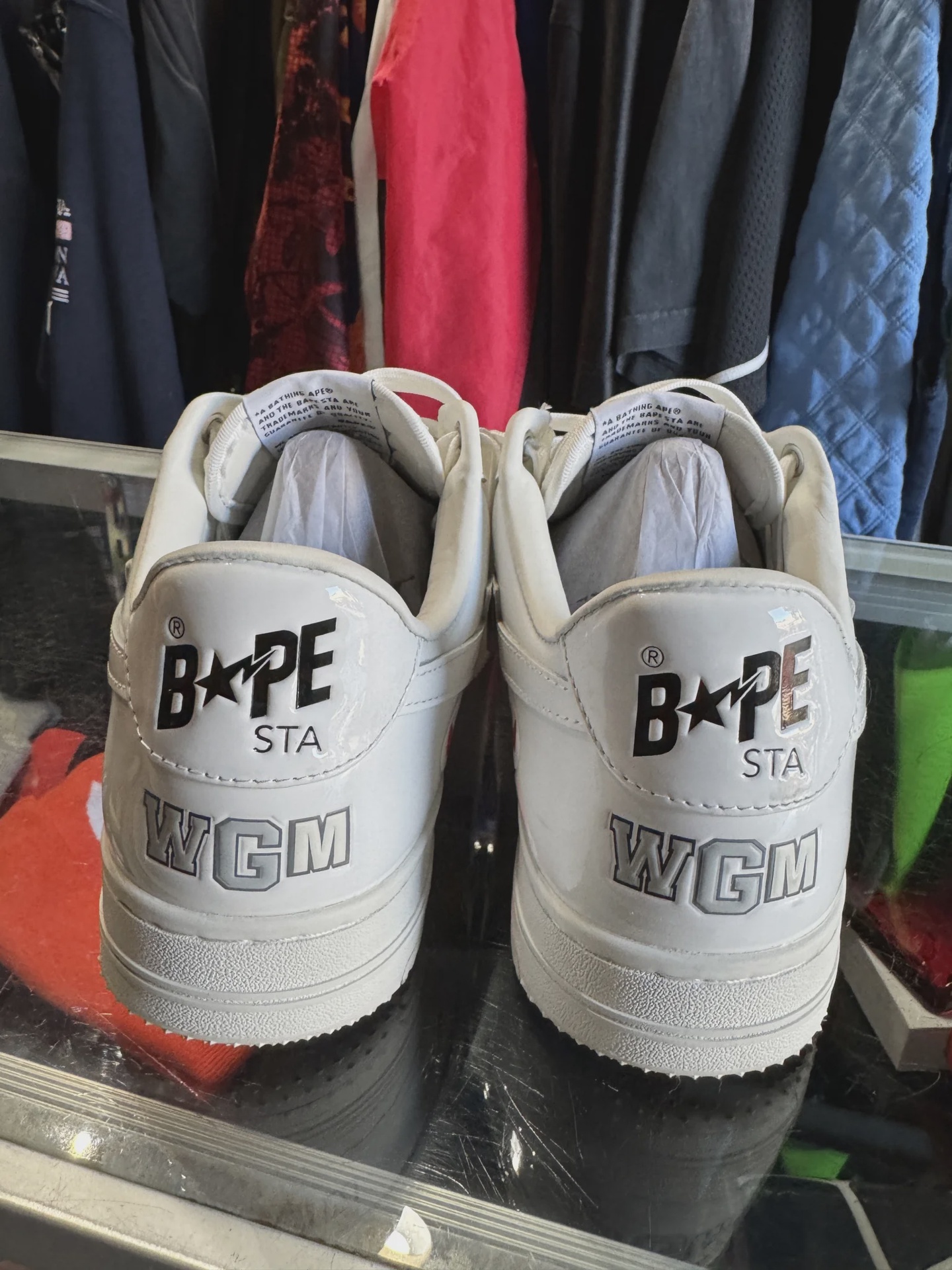 A Bathing Ape Bape Sta Low Shark White WGM (No Box) • Pre-Owned [4479] - photo 3