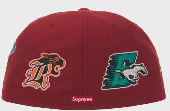 Supreme Mascots S Logo New Era 59Fifty Fitted Cap Woodland Red • Brand New [6872] 3