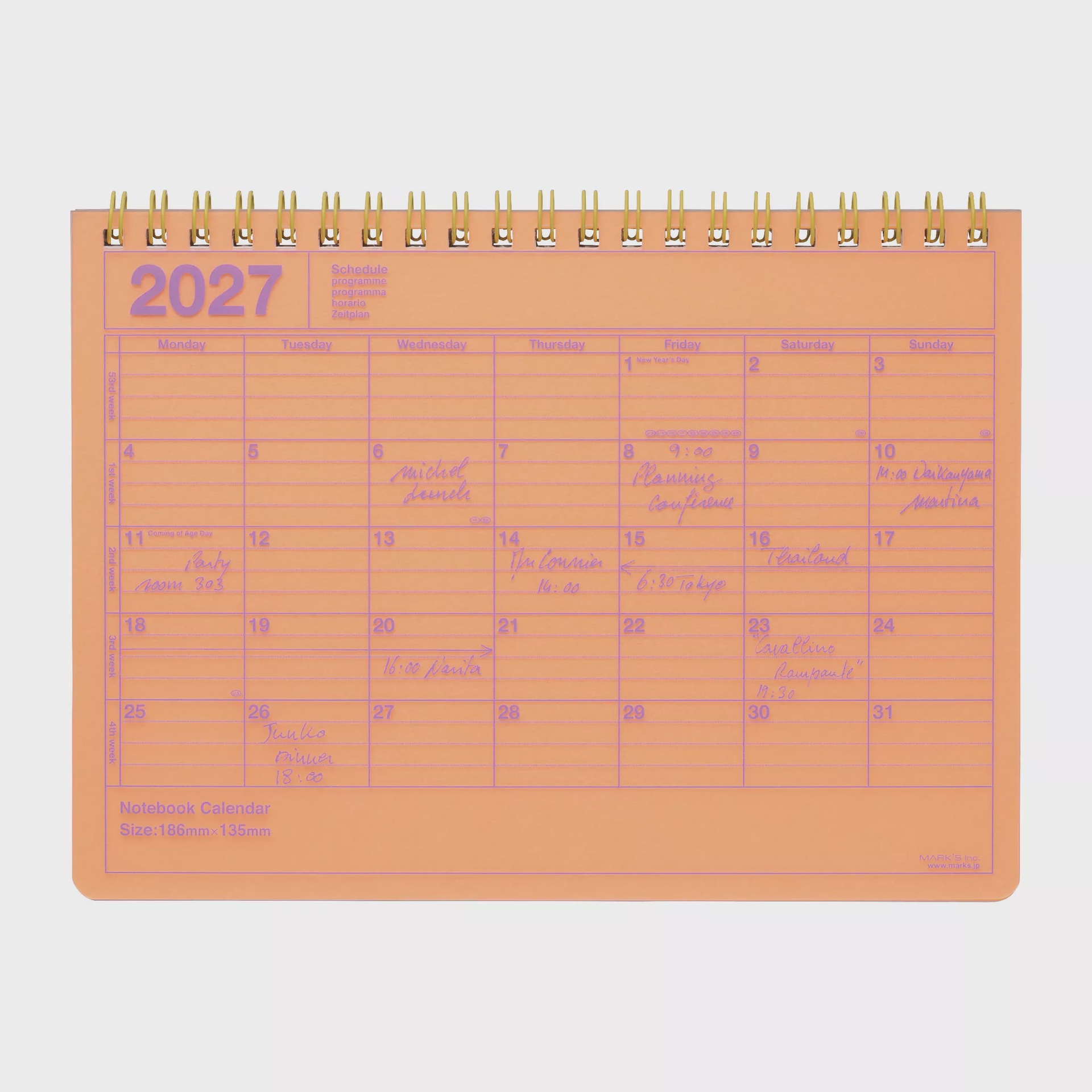 Marks Inc - 2027 Notebook Calendar Small
